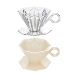 Maxbell Reusable Professional Drip Coffee Cone Strainer for Perfect Extraction Clear