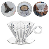 Maxbell Reusable Professional Drip Coffee Cone Strainer for Perfect Extraction Clear
