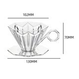 Maxbell Reusable Professional Drip Coffee Cone Strainer for Perfect Extraction Clear