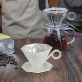 Maxbell Reusable Professional Drip Coffee Cone Strainer for Perfect Extraction Beige