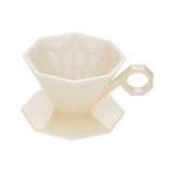 Maxbell Reusable Professional Drip Coffee Cone Strainer for Perfect Extraction Beige