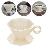 Maxbell Reusable Professional Drip Coffee Cone Strainer for Perfect Extraction Beige