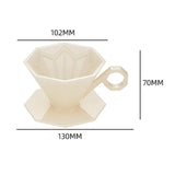 Maxbell Reusable Professional Drip Coffee Cone Strainer for Perfect Extraction Beige