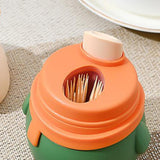 Maxbell Toothpick Box Cartoon deer Shape Portable for Restaurants Dining Table Gifts Green