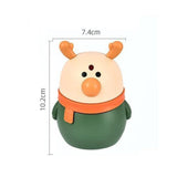 Maxbell Toothpick Box Cartoon deer Shape Portable for Restaurants Dining Table Gifts Green