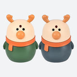 Maxbell Toothpick Box Cartoon deer Shape Portable for Restaurants Dining Table Gifts Green