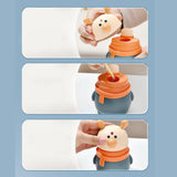 Maxbell Toothpick Box Cartoon deer Shape Portable for Restaurants Dining Table Gifts Blue
