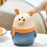 Maxbell Toothpick Box Cartoon deer Shape Portable for Restaurants Dining Table Gifts Blue