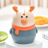 Maxbell Toothpick Box Cartoon deer Shape Portable for Restaurants Dining Table Gifts Blue