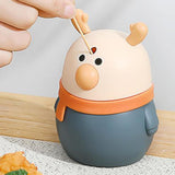 Maxbell Toothpick Box Cartoon deer Shape Portable for Restaurants Dining Table Gifts Blue