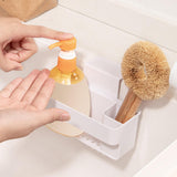 Maxbell Multipurpose Sink Organizer Rack with Suction Cup Brush Holder for Kitchen