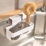 Maxbell Multipurpose Sink Organizer Rack with Suction Cup Brush Holder for Kitchen