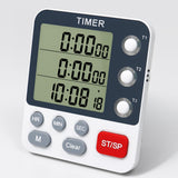 Maxbell Digital Timer Three Channels Experiment Reminder Simple for Cooking Baking