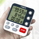 Maxbell Digital Timer Three Channels Experiment Reminder Simple for Cooking Baking