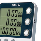 Maxbell Digital Timer Three Channels Experiment Reminder Simple for Cooking Baking