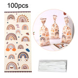 Maxbell 100 Pieces Candy Bag Pouch with Ties Treat Bags for Valentine Birthday Gift