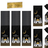 Maxbell 100Pcs Gift Bag Festival Accs DIY Craft Dustproof for Holiday Household Black