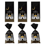 Maxbell 100Pcs Gift Bag Festival Accs DIY Craft Dustproof for Holiday Household Black