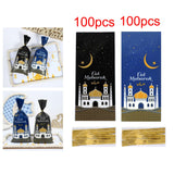 Maxbell 100Pcs Gift Bag Festival Accs DIY Craft Dustproof for Holiday Household Black