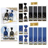 Maxbell 100Pcs Gift Bag Festival Accs DIY Craft Dustproof for Holiday Household Black