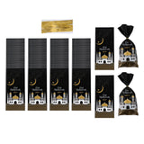 Maxbell 100Pcs Gift Bag Festival Accs DIY Craft Dustproof for Holiday Household Black