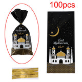 Maxbell 100Pcs Gift Bag Festival Accs DIY Craft Dustproof for Holiday Household Black