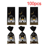 Maxbell 100Pcs Gift Bag Festival Accs DIY Craft Dustproof for Holiday Household Black