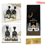 Maxbell 100Pcs Gift Bag Festival Accs DIY Craft Dustproof for Holiday Household Black