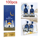 Maxbell 100Pcs Gift Bag Festival Accs DIY Craft Dustproof for Holiday Household Blue