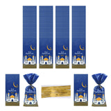 Maxbell 100Pcs Gift Bag Festival Accs DIY Craft Dustproof for Holiday Household Blue