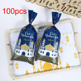 Maxbell 100Pcs Gift Bag Festival Accs DIY Craft Dustproof for Holiday Household Blue