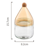 Maxbell 300ml Clear Condiment Pot Seasoning Container for Pepper Countertop Salt Yellow