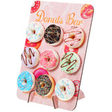 Maxbell Reusable Donut Wall Stand for Donut Party Supplies Bridal Shower Decorations White