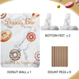 Maxbell Reusable Donut Wall Stand for Donut Party Supplies Bridal Shower Decorations White