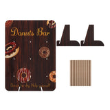 Maxbell Reusable Donut Wall Stand for Donut Party Supplies Bridal Shower Decorations Brown