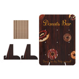 Maxbell Reusable Donut Wall Stand for Donut Party Supplies Bridal Shower Decorations Brown