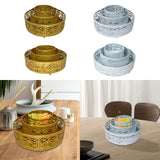 Maxbell 3 Pieces Round Cake Stand Set Display Cupcake Stands for Event Birthday Aureate Style A