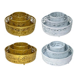 Maxbell 3 Pieces Round Cake Stand Set Display Cupcake Stands for Event Birthday Aureate Style A