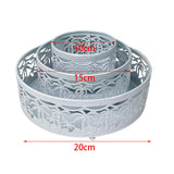 Maxbell 3 Pieces Round Cake Stand Set Display Cupcake Stands for Event Birthday White Style A