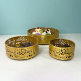 Maxbell 3 Pieces Round Cake Stand Set Display Cupcake Stands for Event Birthday Aureate Style B