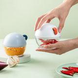 Maxbell Garlic Chopper Portable Food Processor Blender for Food Meat Fruits Blue