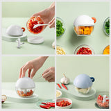 Maxbell Garlic Chopper Portable Food Processor Blender for Food Meat Fruits Blue