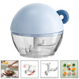 Maxbell Garlic Chopper Portable Food Processor Blender for Food Meat Fruits Blue