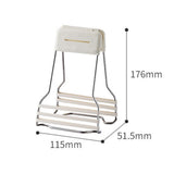 Maxbell Bowl Plate Clamp Adjustable Sturdy Utensil Holder for Restaurant Oven Baking White