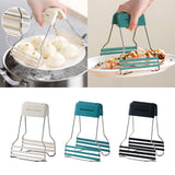 Maxbell Bowl Plate Clamp Adjustable Sturdy Utensil Holder for Restaurant Oven Baking White