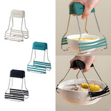 Maxbell Bowl Plate Clamp Adjustable Sturdy Utensil Holder for Restaurant Oven Baking White