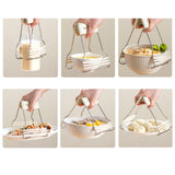 Maxbell Bowl Plate Clamp Adjustable Sturdy Utensil Holder for Restaurant Oven Baking White