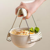Maxbell Bowl Plate Clamp Adjustable Sturdy Utensil Holder for Restaurant Oven Baking White