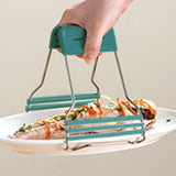 Maxbell Bowl Plate Clamp Adjustable Sturdy Utensil Holder for Restaurant Oven Baking Green