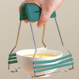 Maxbell Bowl Plate Clamp Adjustable Sturdy Utensil Holder for Restaurant Oven Baking Green